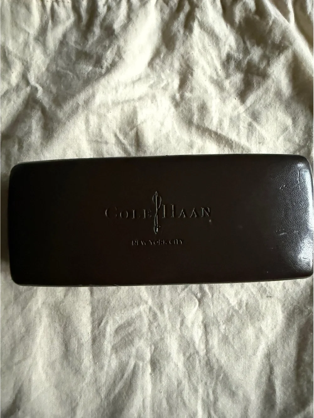 Cole Haan New York City Brown Leather Eyeglass Case